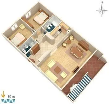 Luxury Villa Ciovo Sleeps 17, Infinity Pool, Seafront Vila *